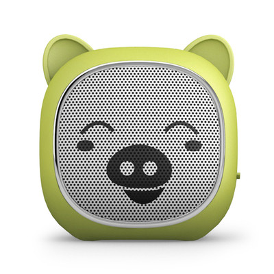 Hordozható bluetooth hangszóró D10 USB porttal és TF / SD kártyanyílással - zöld színben