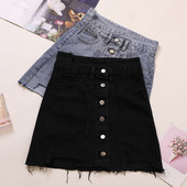 Κομψή γυναικεία φούστα σε μπλε και μαύρο χρώμα