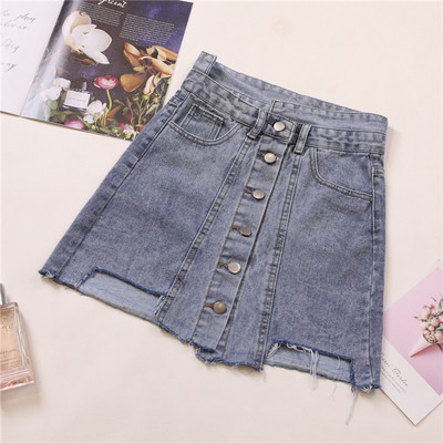 Κομψή γυναικεία φούστα σε μπλε και μαύρο χρώμα