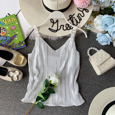 Modern női felső négy színben fém elemmel