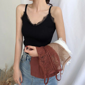 Top de damă cu dantelă la spate în mai multe culori