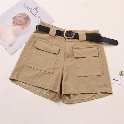 Стилен дамски панталон с джобове и колан в няколко цвята