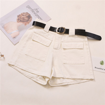 Стилен дамски панталон с джобове и колан в няколко цвята