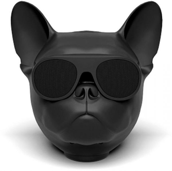 Φορητή στήλη bluetooth σκύλου με θύρα AUX και USB και υποδοχή κάρτας TF / SD - μαύρο χρώμα