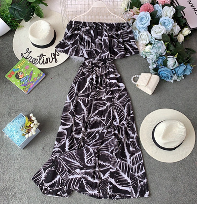 Modern női ruha virágmotívummal, különböző színekben