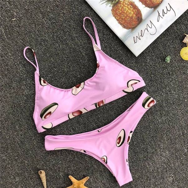 Модерен дамски бански костюм от две части с тънки презрамки