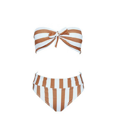 Μοντέρνογυναικείο μαγιό από δύο μέρη σε διάφορα χρώματα