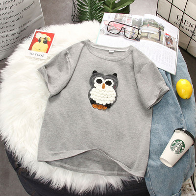 Καθημερινή γυναικεία μπλούζα με τρισδιάστατο στοιχείο σε τρία χρώματα