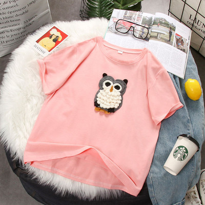 Καθημερινή γυναικεία μπλούζα με τρισδιάστατο στοιχείο σε τρία χρώματα