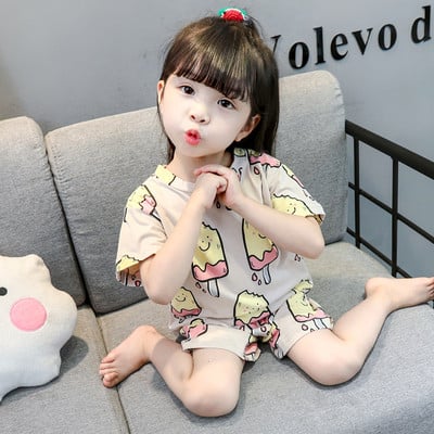 Gyermek pizsama két színben két részben - lányoknak