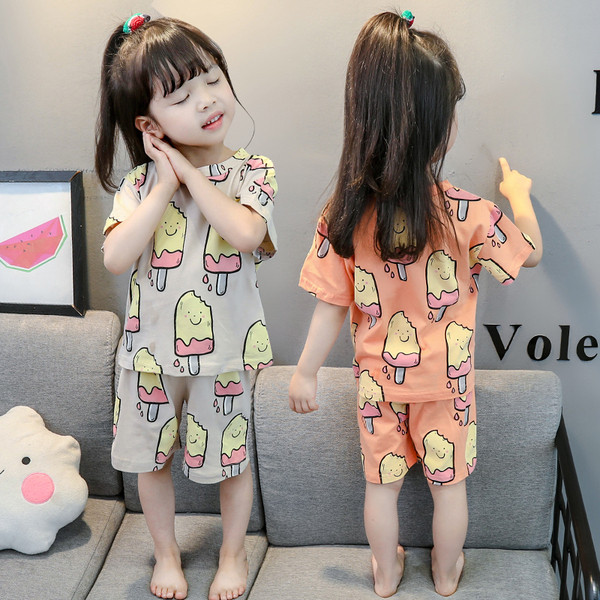 Gyermek pizsama két színben két részben - lányoknak