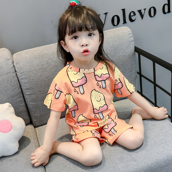 Gyermek pizsama két színben két részben - lányoknak