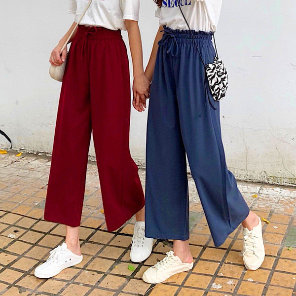 Alkalmi női nadrág nyakkendővel, három színben