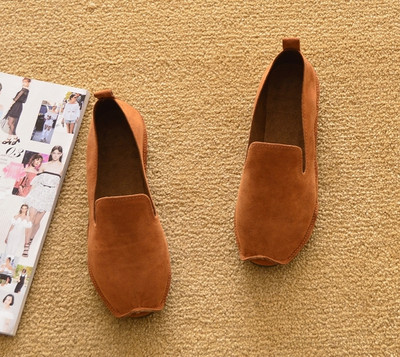 Mocasini casual dama din piele intoarsa eco multe culori