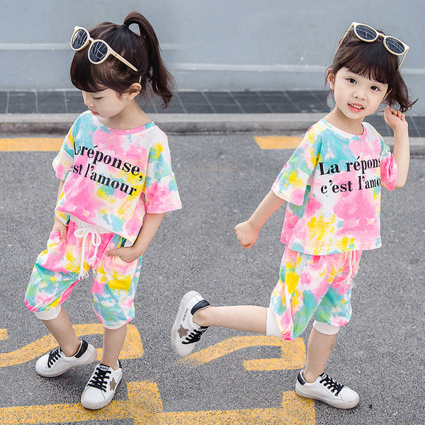 Gyerekkészlet lányoknak két színben nyakkendővel