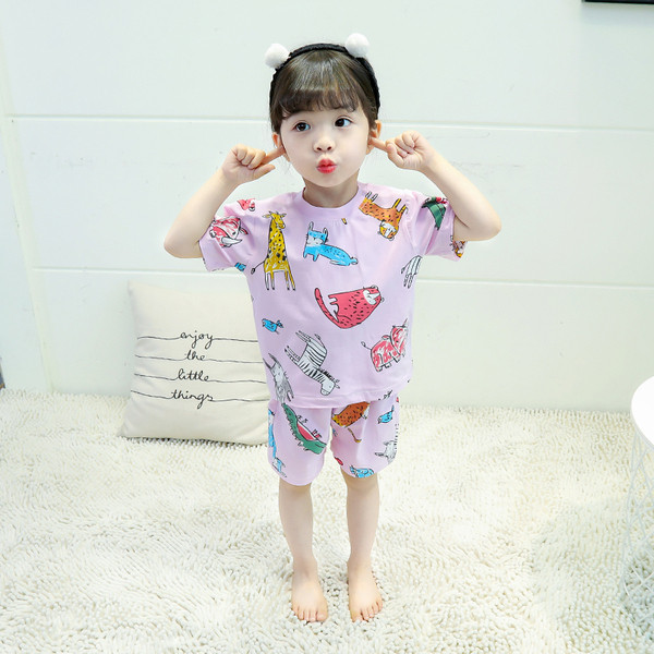 Gyerek pizsama két színben két részben lányoknak