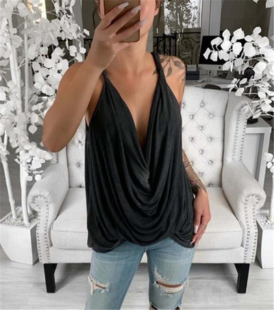 Stílusos női felső, mély nyakkivágással, három színben