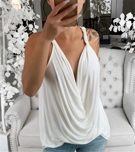 Stílusos női felső, mély nyakkivágással, három színben