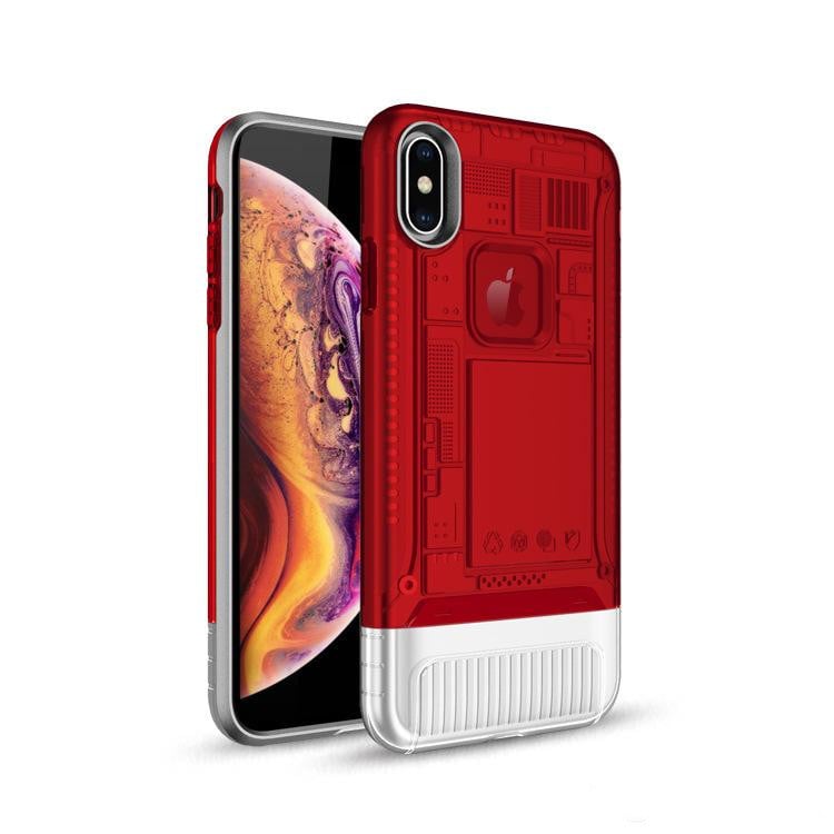 Силиконов калъф за iPhone XS Max - червен цвят