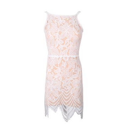 Γυναικείο φόρεμα με δαντέλα και κορδόνια στιν πλάτη