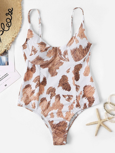 Stílusos női teljes fürdőruha V-nyakkal