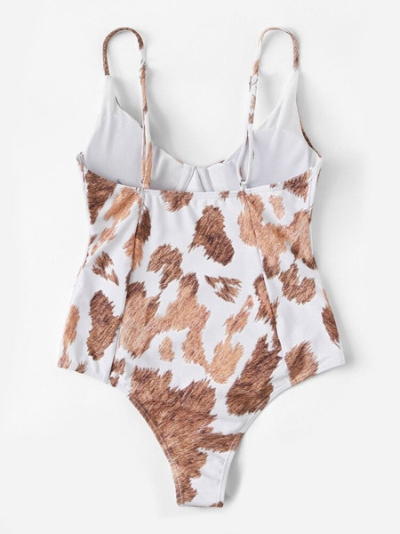 Stílusos női teljes fürdőruha V-nyakkal