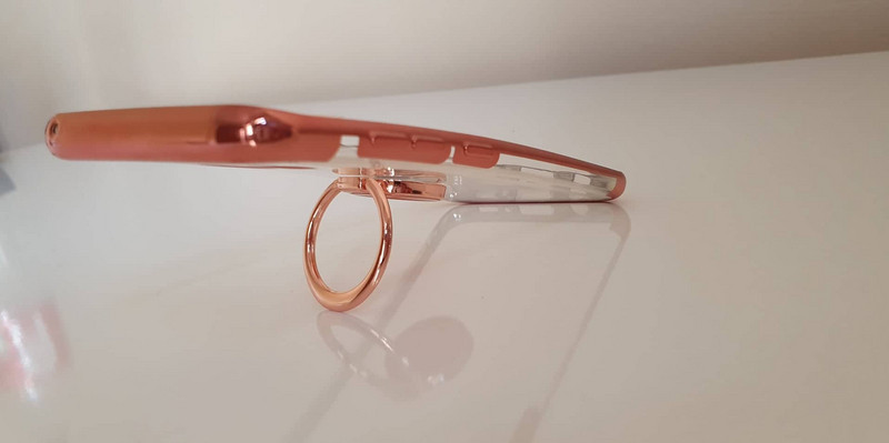 Силиконов калъф с пръстен за Samsung S8 в розов цвят