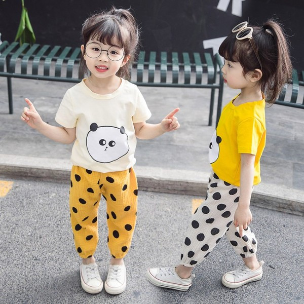 Modern gyerek szett lányoknak rátéttel - két színben