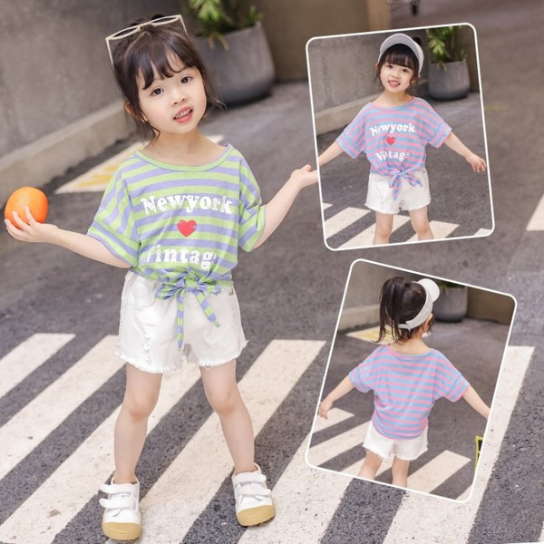 Tricou pentru copii modern pentru fete - două culori