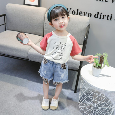 Gyerek póló lányoknak három színben, különböző alkalmazásokkal