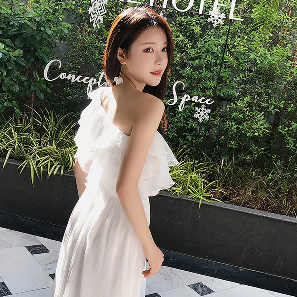 Rochie lungă, albă, lejeră