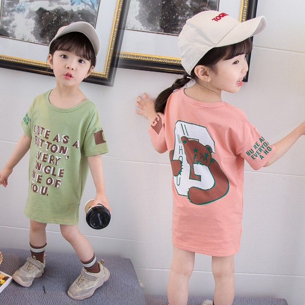 Aktuális gyerektunika két színben, rátéttel