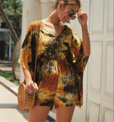 Πολύχρωμη γυναικεία κοντή σαλοπέτα με διάφορα χρώματα