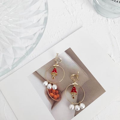 Modern női gyöngyös fülbevaló két színben