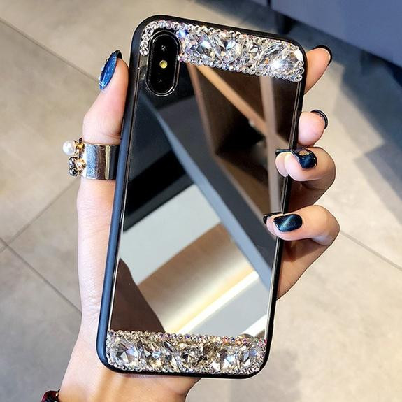 Θήκη καθρέφτη με πέτρες για iPhone XS Max