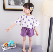 Gyerek modern szett lányoknak sárga és lila színben