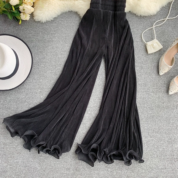 Divatos női nadrág több színben, magas derékkal