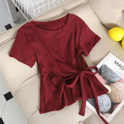 Καθημερινή γυναικεία μπλούζα με δεσμούς σε διαφορετικά χρώματα