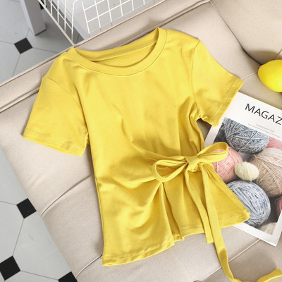 Καθημερινή γυναικεία μπλούζα με δεσμούς σε διαφορετικά χρώματα