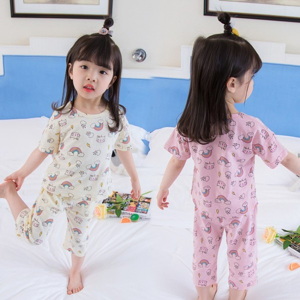 Gyerek pizsama lányoknak két részből, két színben