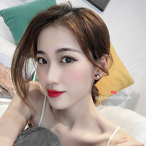 Cercei de dama cu pietre colorate