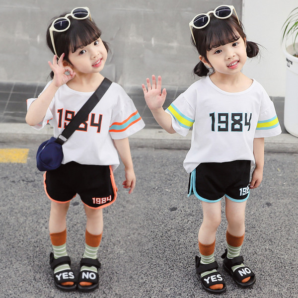 Sport és hétköznapi gyerek szett két színben lányoknak