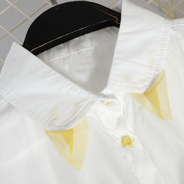 Modern női szett széles nadrággal és inggel több színben