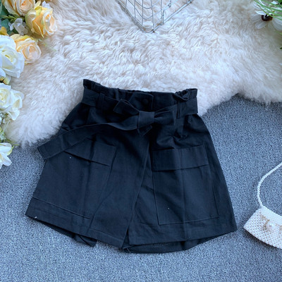 Καθημερινή γυναικεία φούσταμε τσέπη και κορδόνια σε διάφορα χρώματα