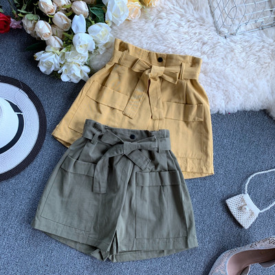 Καθημερινή γυναικεία φούσταμε τσέπη και κορδόνια σε διάφορα χρώματα