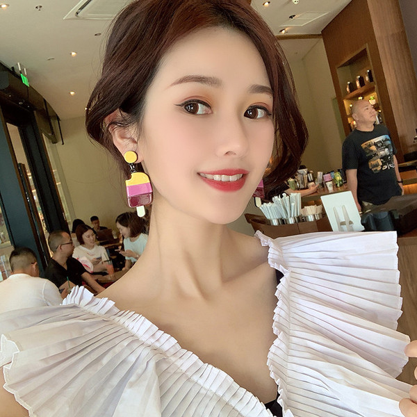 Cercei de dama in forma de inghetata