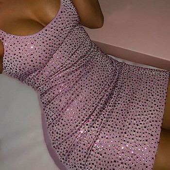 HIT Μοντέρνο γυναικείο φόρεμα Λεπτό μοντέλο με πέτρες σε διάφορα χρώματα