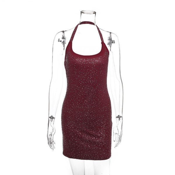 HIT Μοντέρνο γυναικείο  φόρεμα Λεπτό μοντέλο με πέτρες σε διάφορα χρώματα