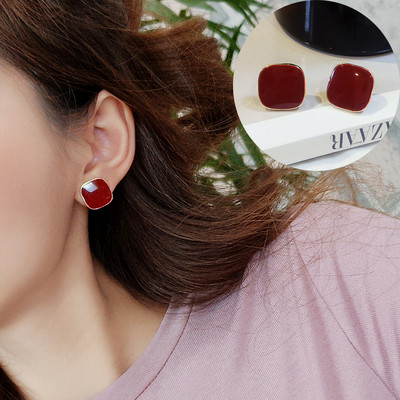 Női négyzet alakú fülbevaló több színben