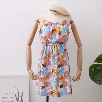 Μοντέρνο γυναικείο φόρεμα σε λευκό και μαύρο με κορδόνια